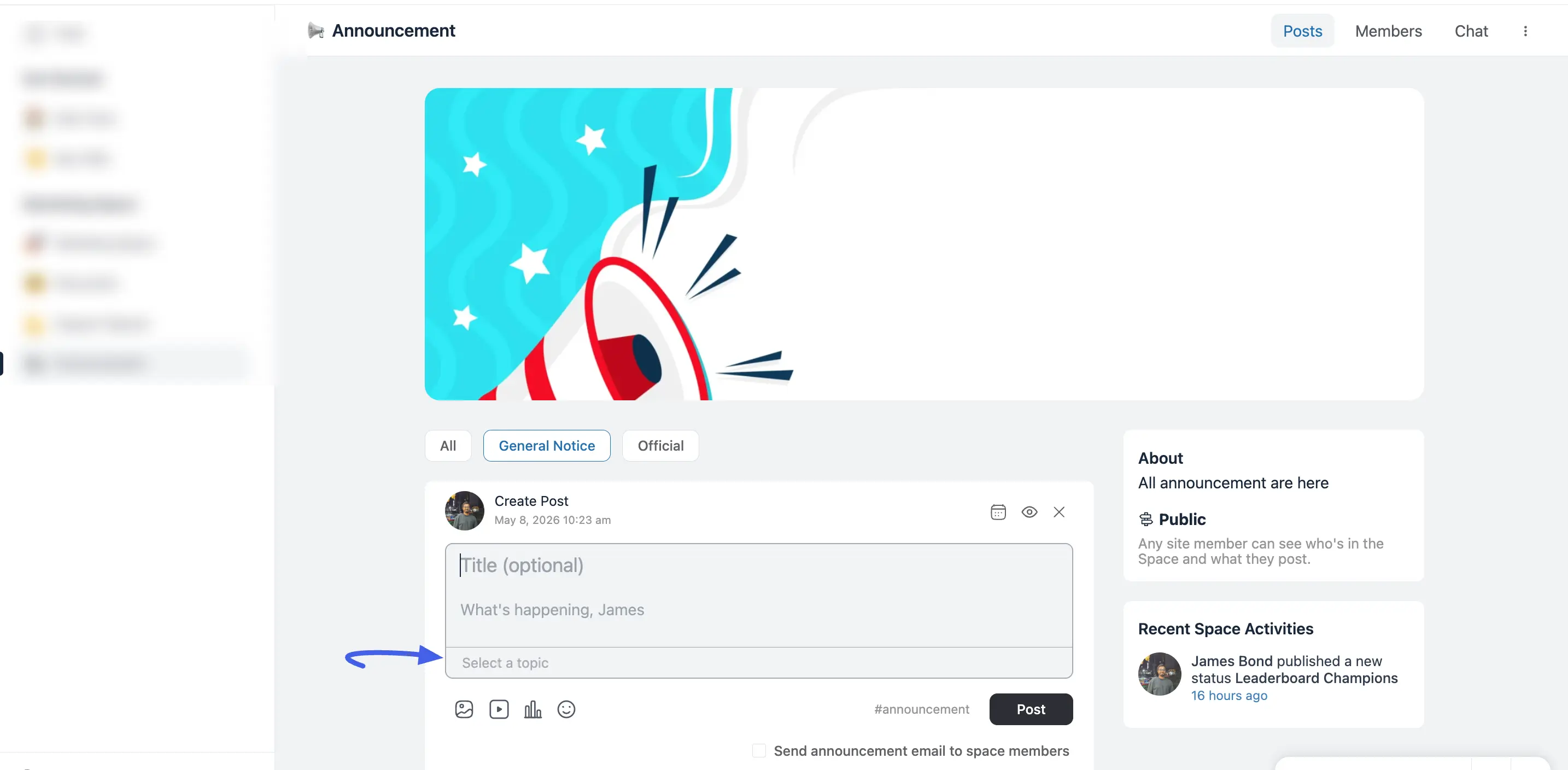 Create a new Post