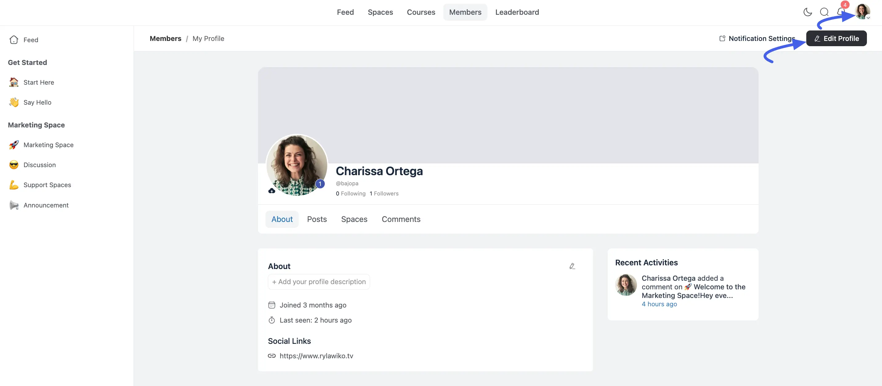 Edit Member Profile