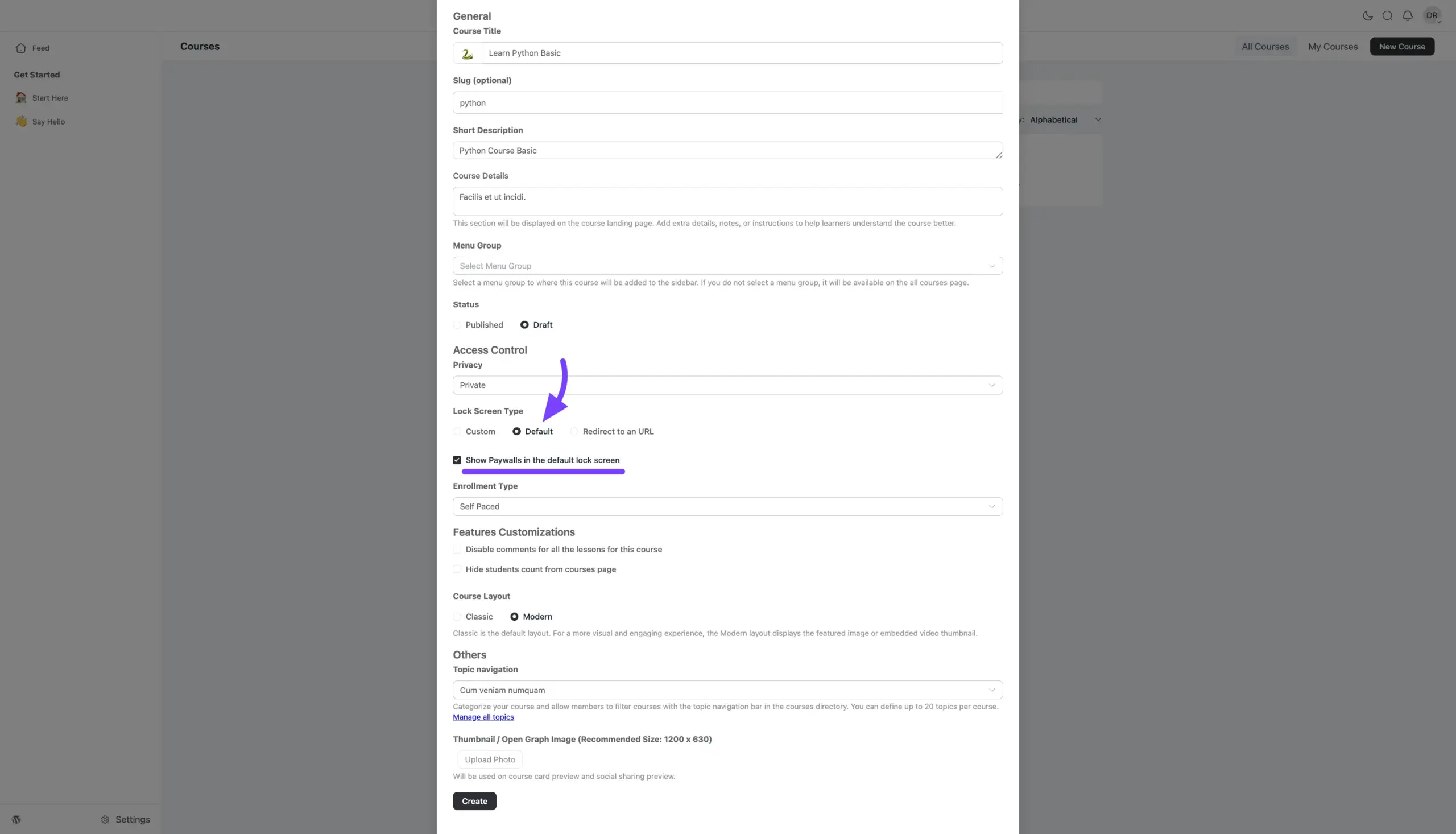 Enabling paywalls on the default lock screen