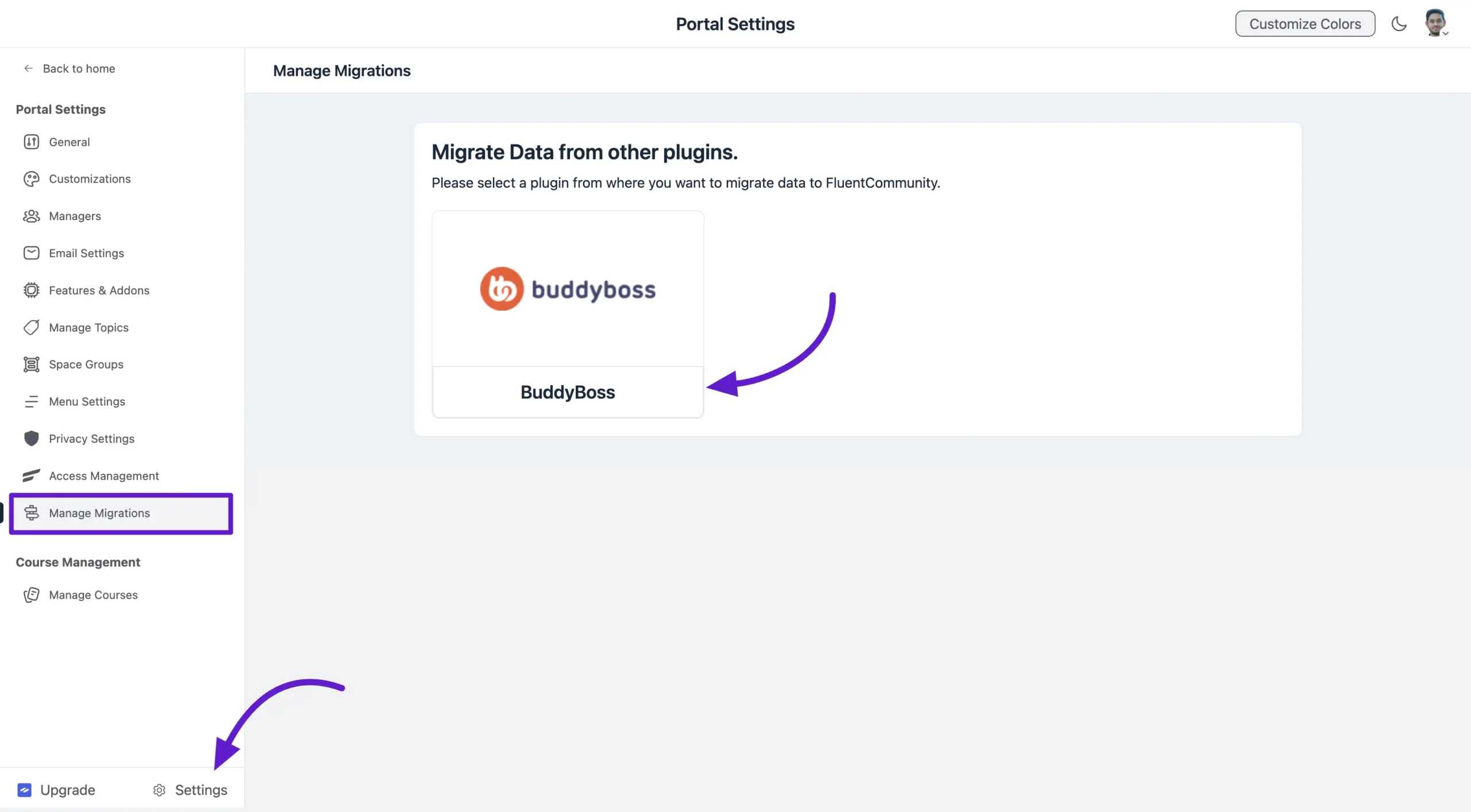 FluentCommunity BuddyBoss Migration - Open migration tool