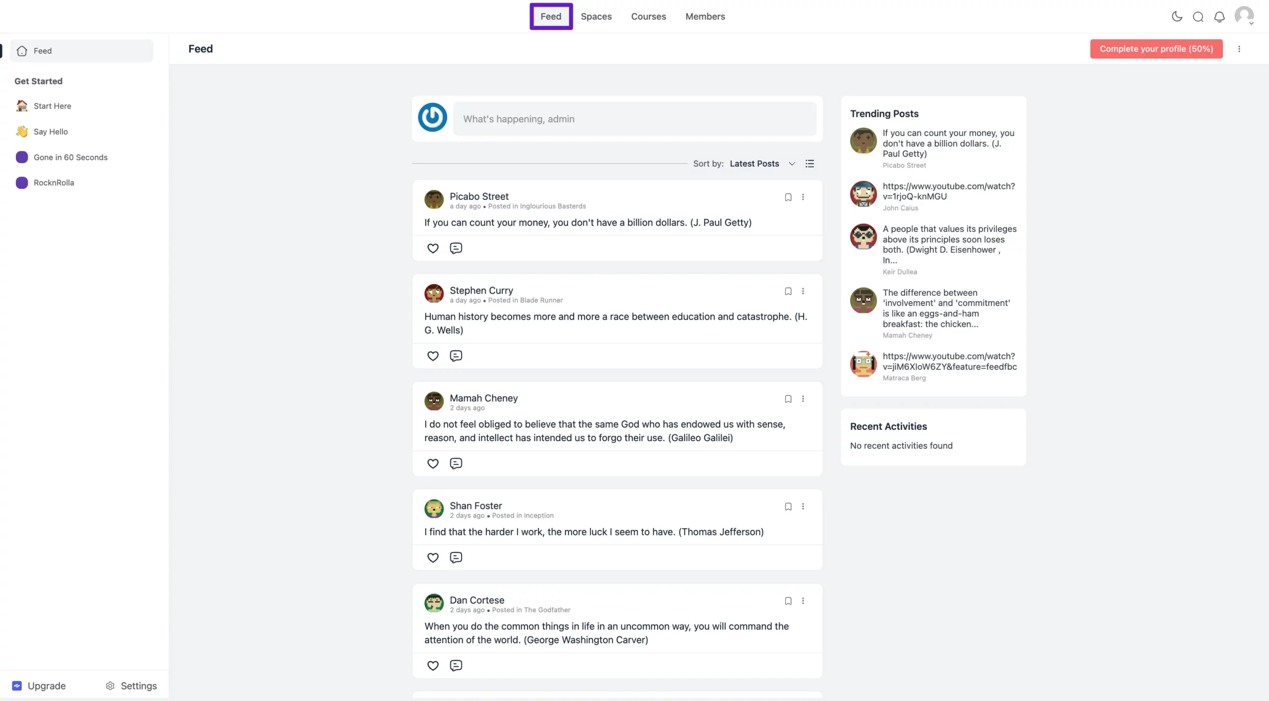 Feed preview after migration