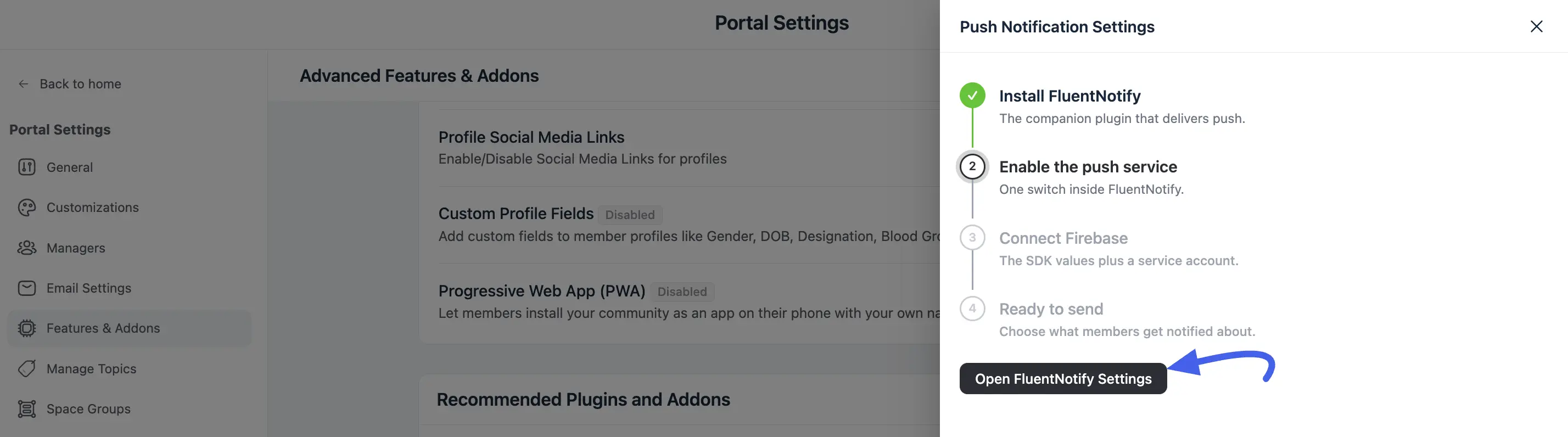 The Push Notification Settings